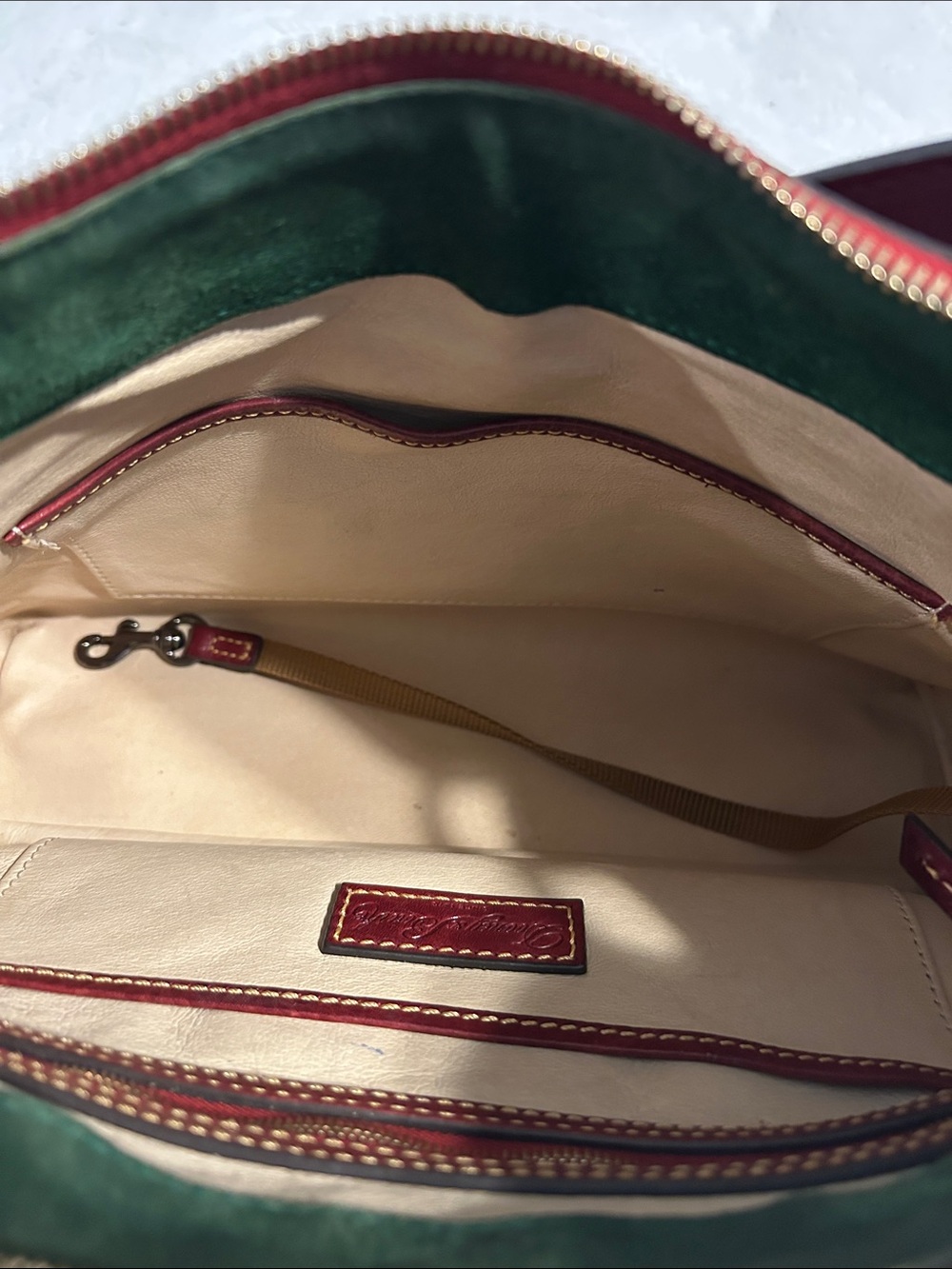 Dooney & Bourke Florentine Cassidy Wine Red Leather Large Hobo Shoulder Bag. - Picture 9 of 10